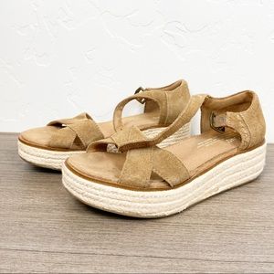 Tom’s Leather Espadrille Sandals W 5.5